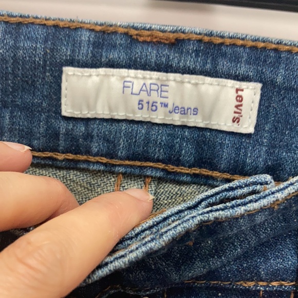 Levi’s flare 515 red tab button flap back pockets size 4P medium - Picture 9 of 15